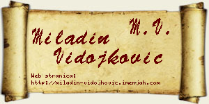 Miladin Vidojković vizit kartica